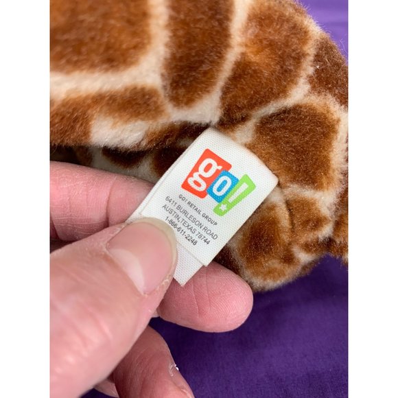 Giraffe 8 inch plush from Go Retail Group Brown Cream with brown feet & mane - Picture 9 of 12